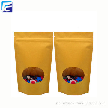 Ziplock kraft paper bag with clear window